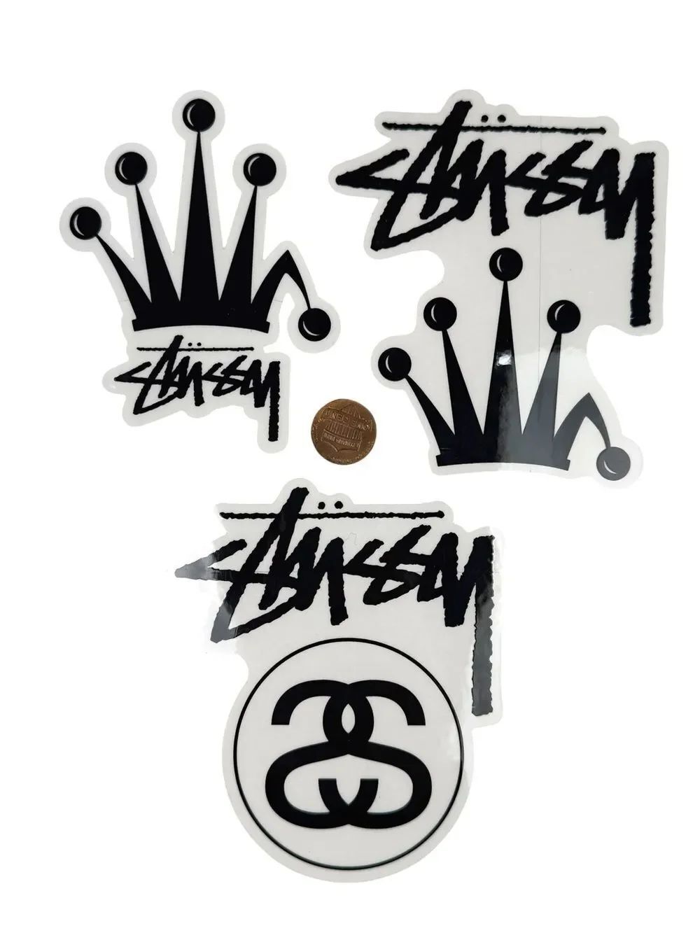 Stussy Sticker Skateboard Surf Pack Of 3 Clear Decal